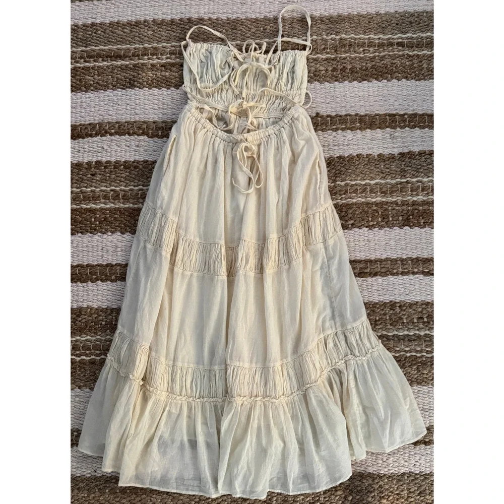 NEW Free People Taking Sides Maxi Dress Size Medium - Picture 6 of 11